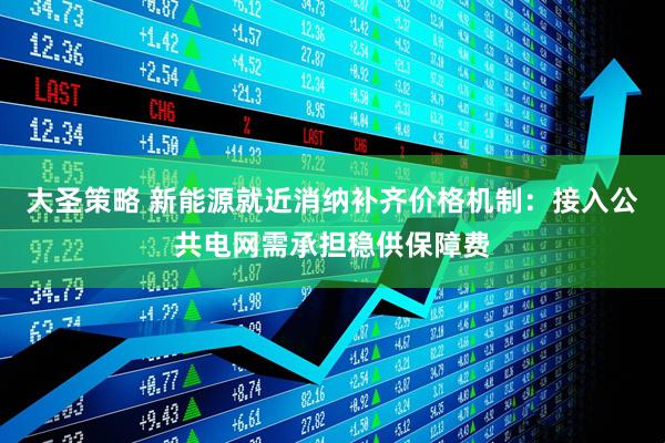 大圣策略 新能源就近消纳补齐价格机制：接入公共电网需承担稳供保障费